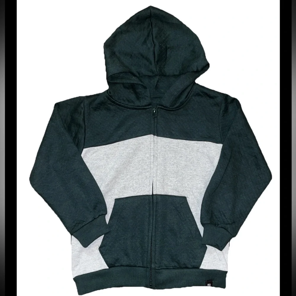 3pc Kenneth Cole NY Track Jacket Zip Up Waffle Style W/Joggers & T-Shirt Outfit